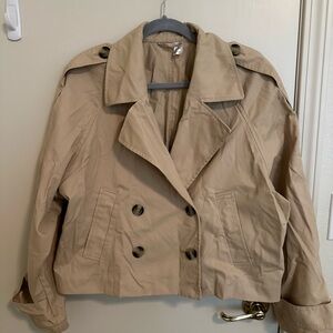 H&M Classic Tan Double-Breasted Women's Jacket